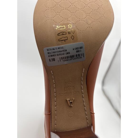 Areezo Brown Leather Boot Size 6.5 - Picture 8 of 9